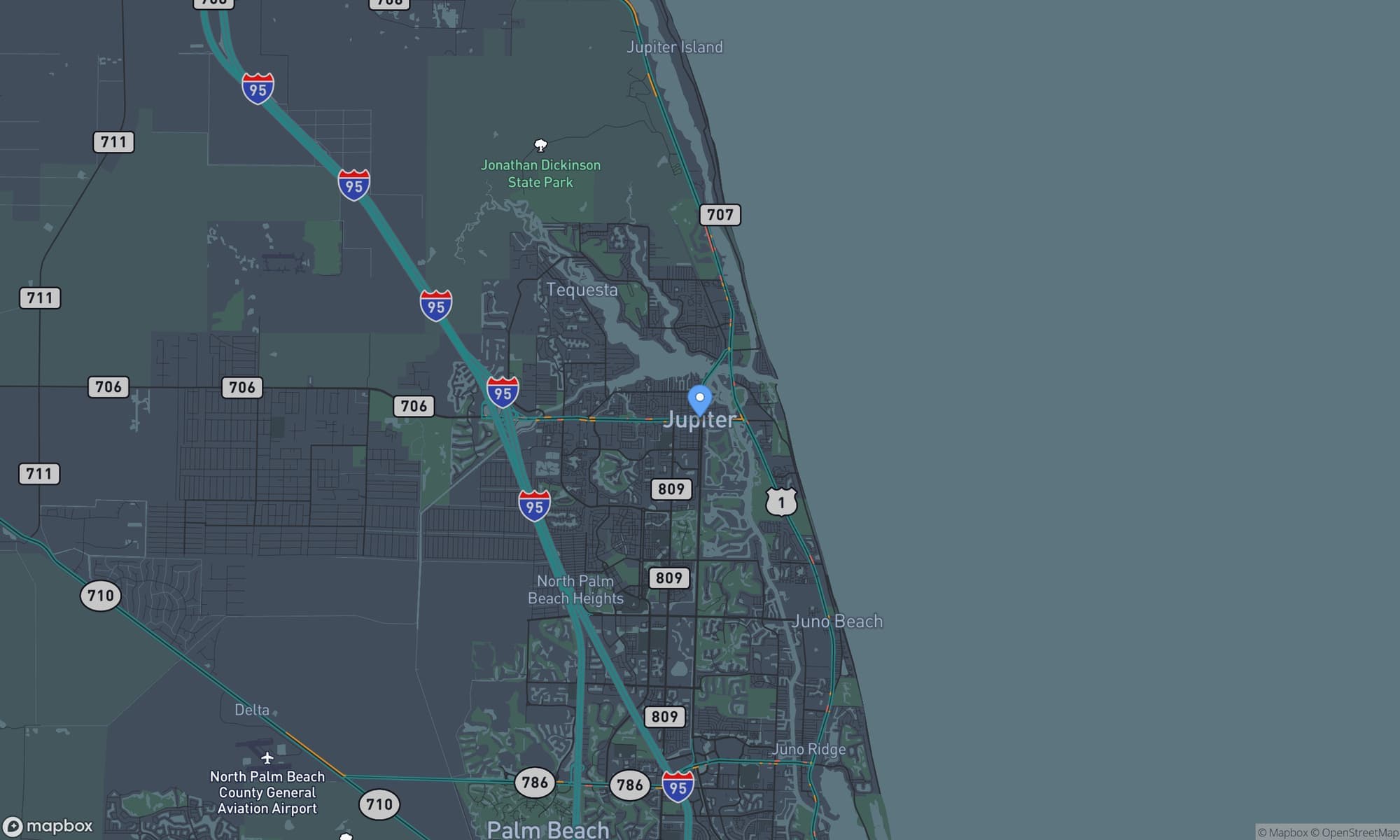 Map centered on Jupiter