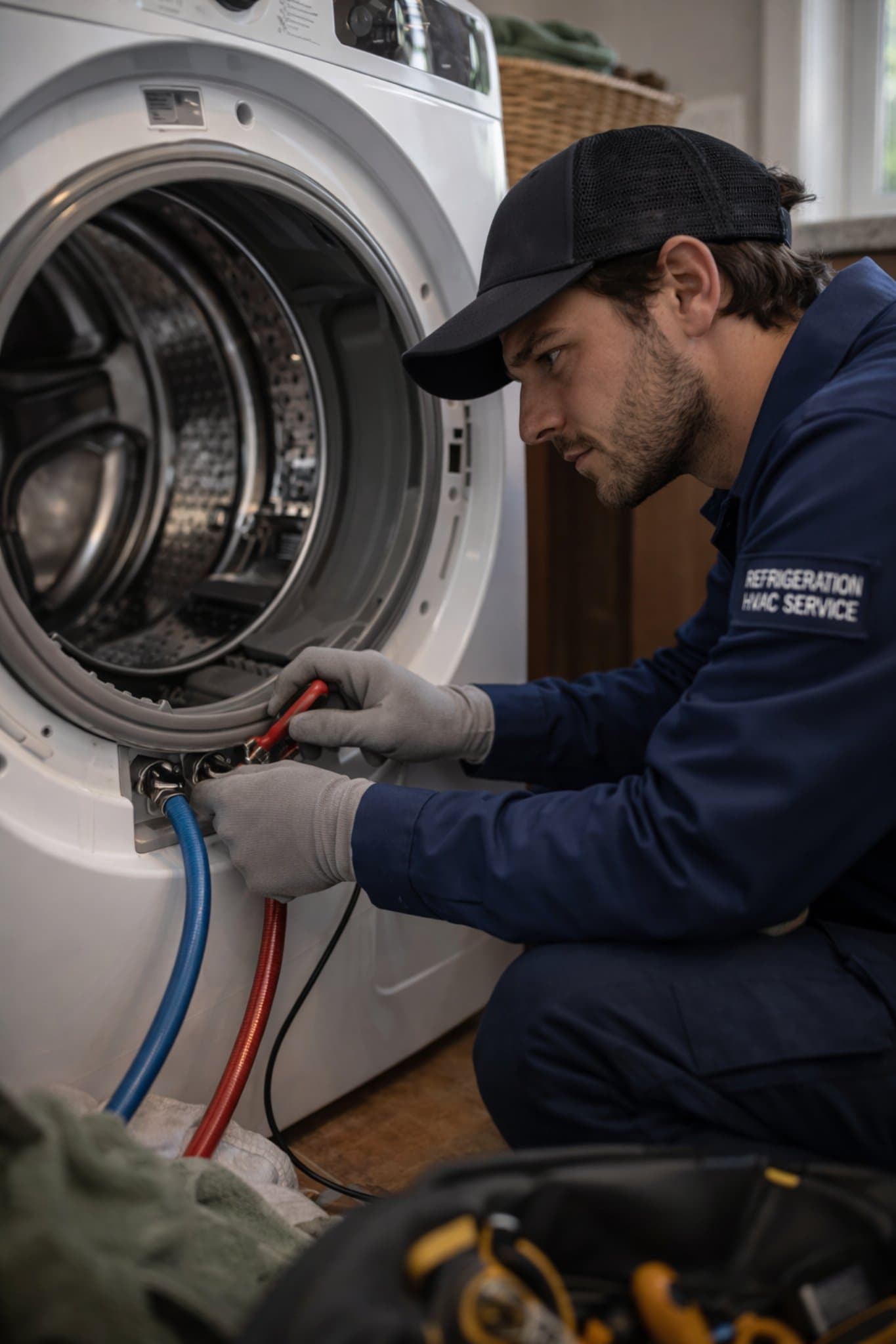 Washer repair background